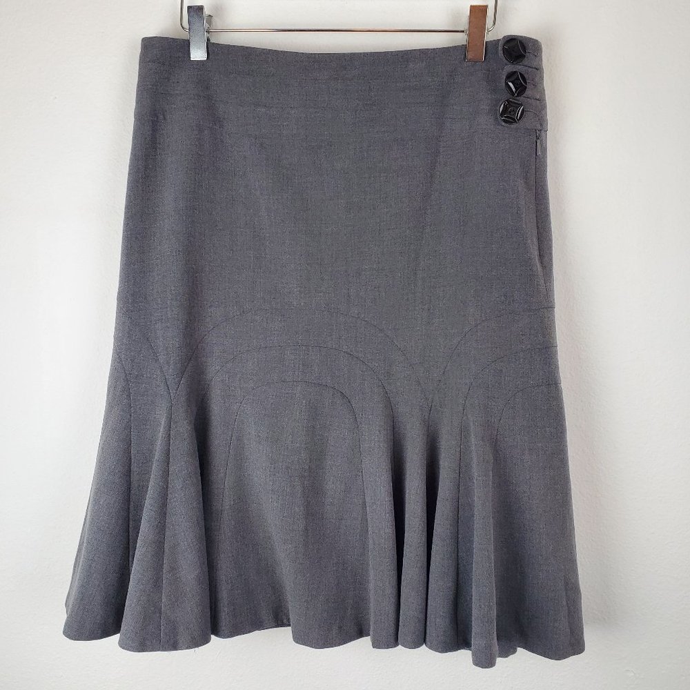 Vintage Elevenses anthropologie grey skirt 8 balletcore boho